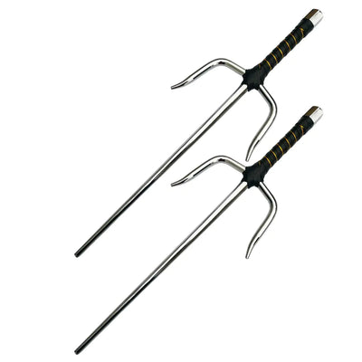 Ace Martial Arts Supply 18 Inch Sai Set - Chrome